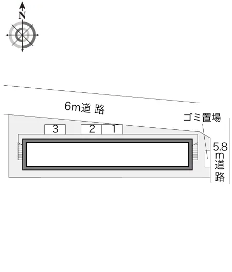 ★手数料０円★川越市郭町２丁目 月極駐車場